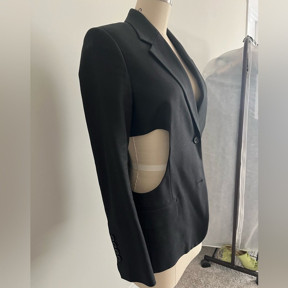 Helmut Lang cutout black blazer